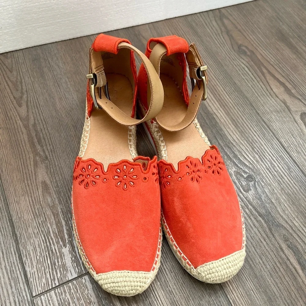 Crown Orange Espadrille Flats